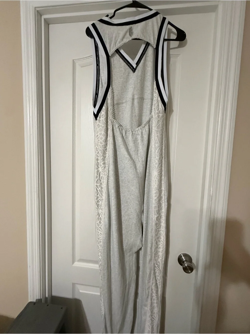 FP Movement by Free People White V-Neck Relaxed Jumpsuit